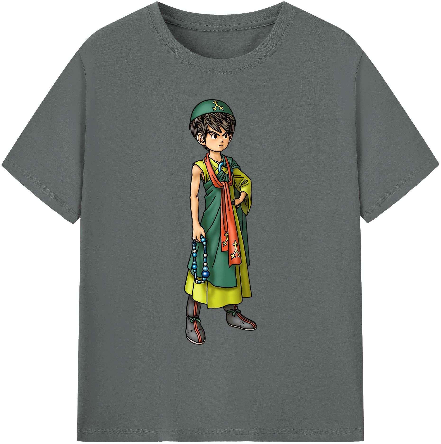 （画像用） ドラゴンクエスト Doragon Kuesuto Dragon Quest 綿100％ メンズ半袖Tシャツ｜肌触りやわらか＆通気性